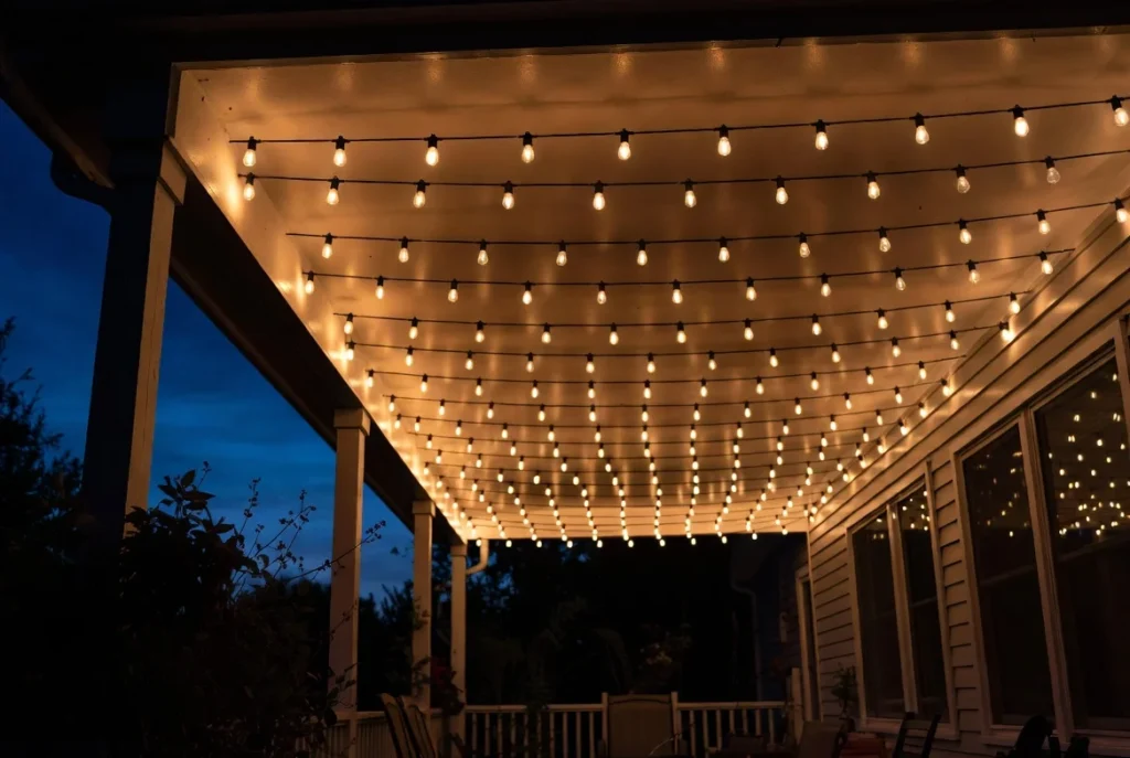 Install Back Porch String Lights for Instant Magic