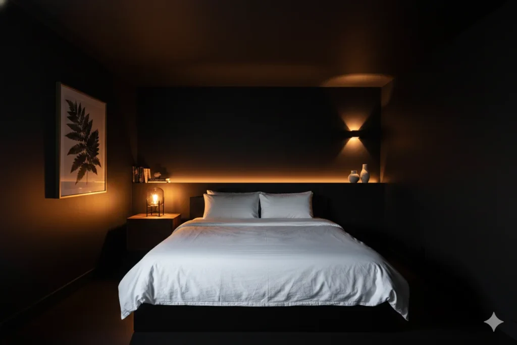 Layer Moody Bedroom Lighting for Atmospheric Depth