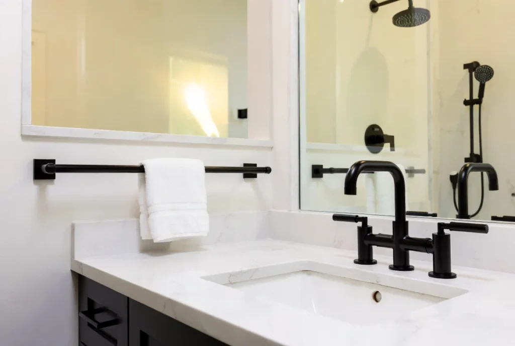 Matte Black Bathroom Fixtures for Cohesive Elegance