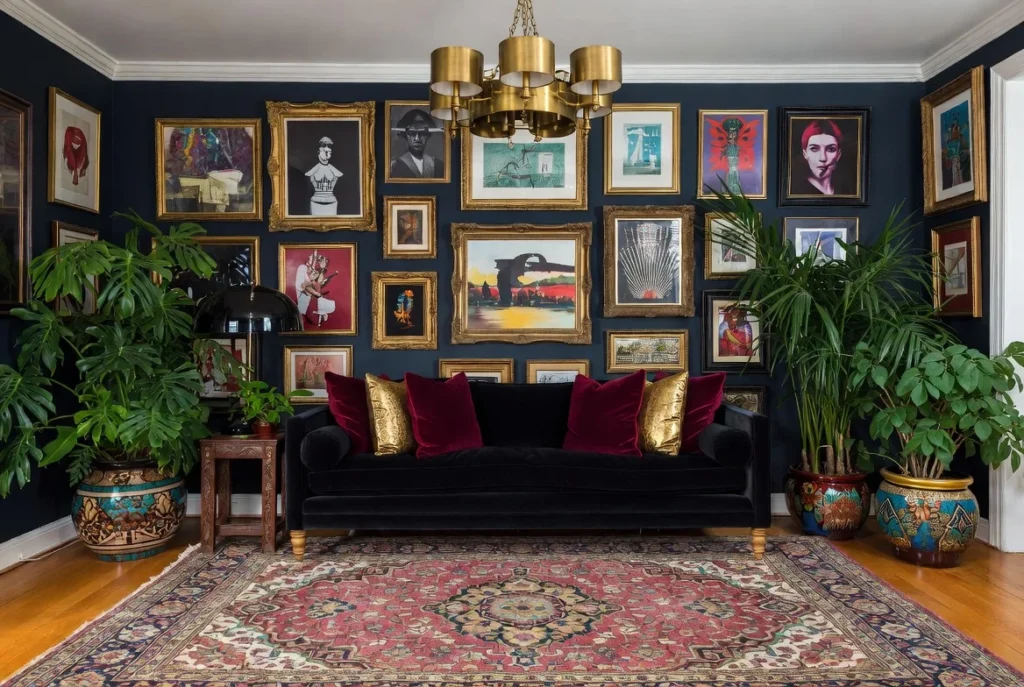Maximalist Black Sofa Living Room: When More Is Brilliantly More