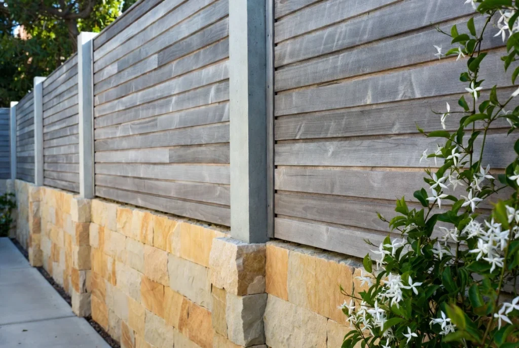 Mixed Material Privacy Wall Compositions