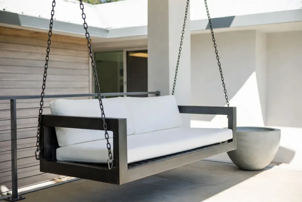 Modern Minimalist Metal Porch Swing