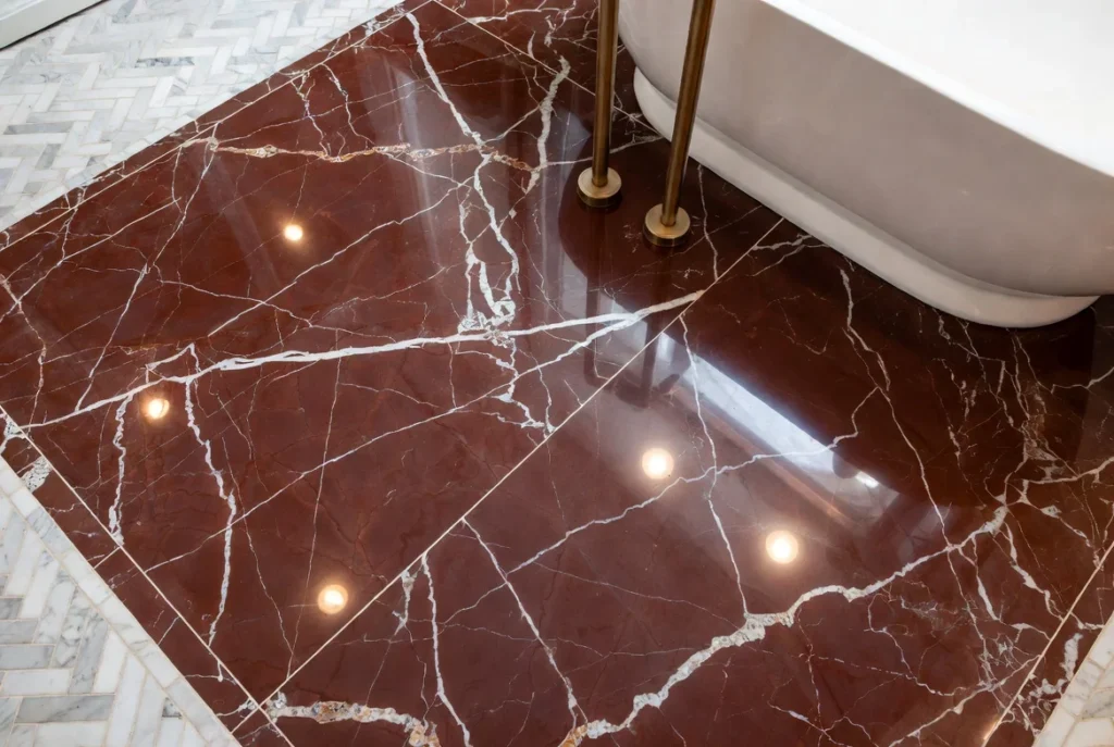 Red Marble Floor Ideas for a Statement Foundation