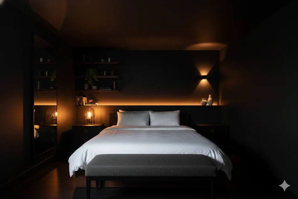Select Dark and Dramatic Bedroom Furniture