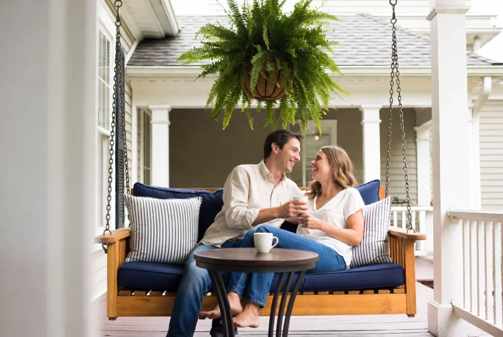 Two-Person Porch Swing for Social Spaces