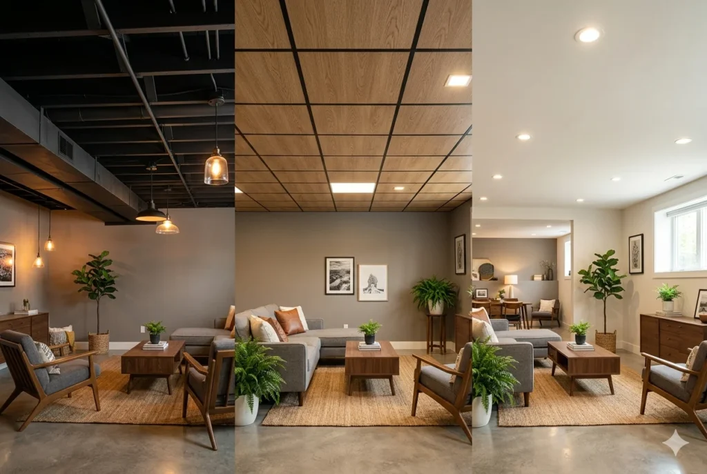 Address Basement Ceilings Creatively