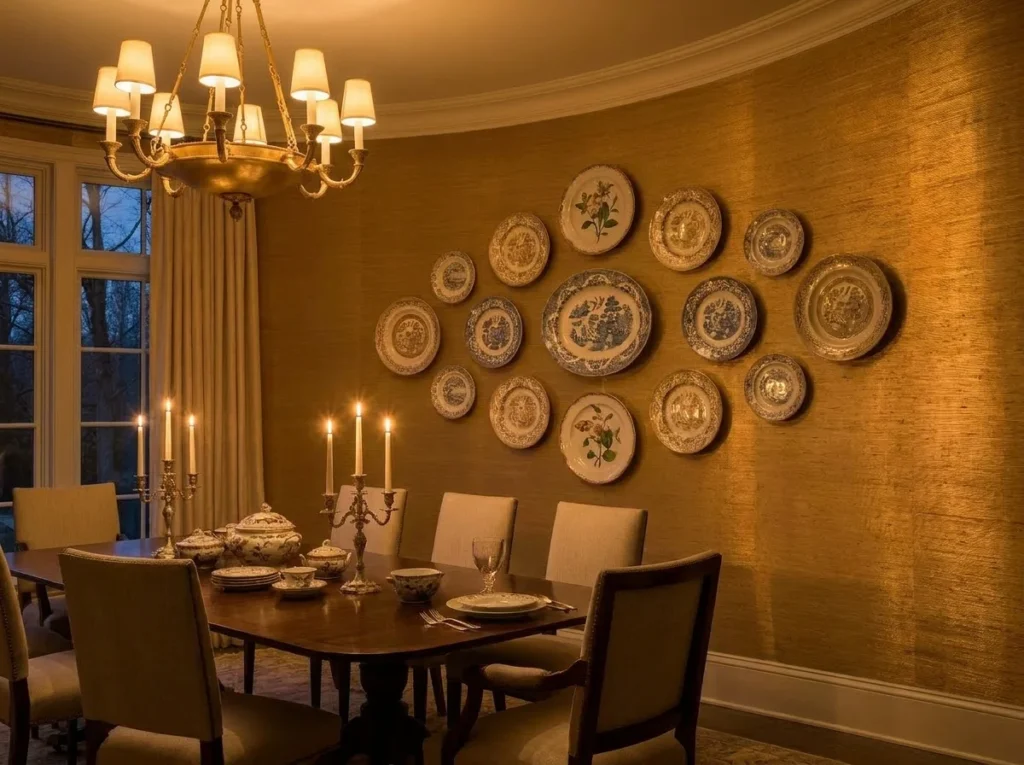 Apply Metallic Wallpaper or Gold Leaf Accents