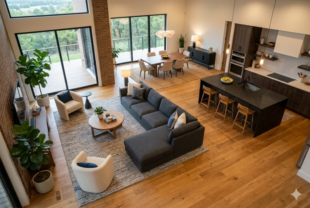 Arrange Furniture in Open Plan Spaces