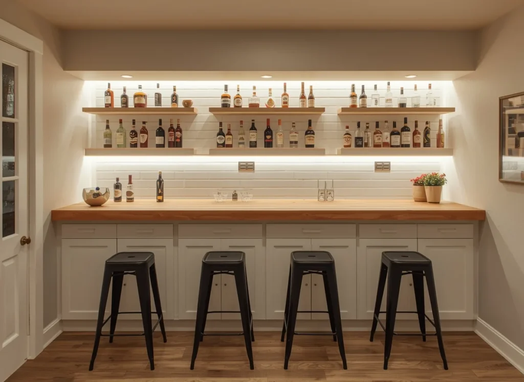 Budget-Friendly DIY Basement Bar