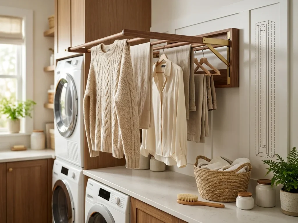Install a Retractable Drying Rack