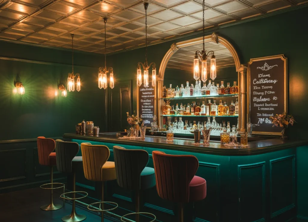 Moody Speakeasy-Inspired Bar