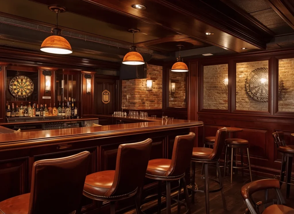 Pub-Style Basement Bar