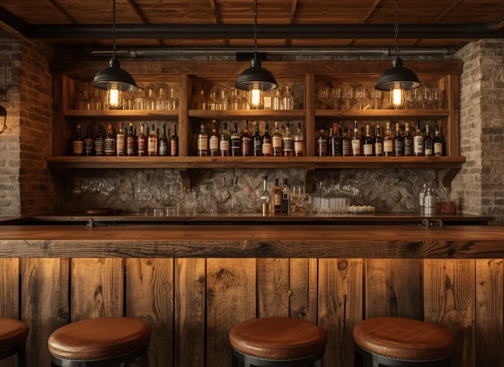 The Classic Rustic Wood Bar