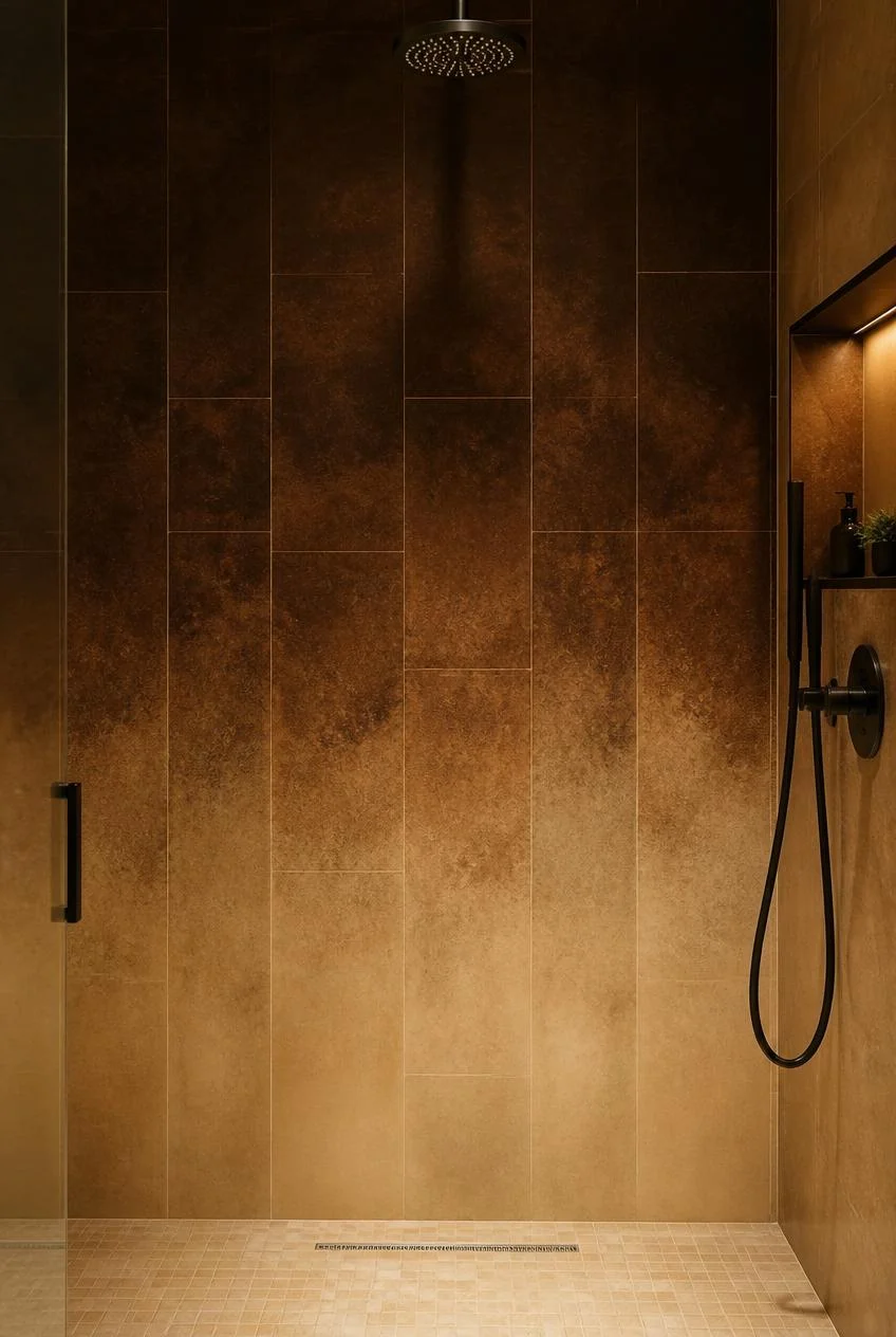 A Beige and Brown Ombre Tile Gradient