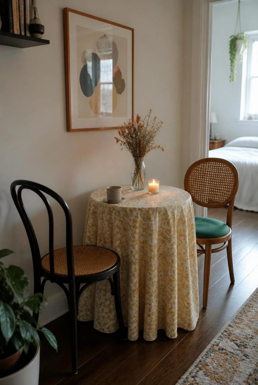 A Cozy Breakfast Nook Styled With Color and Pattern