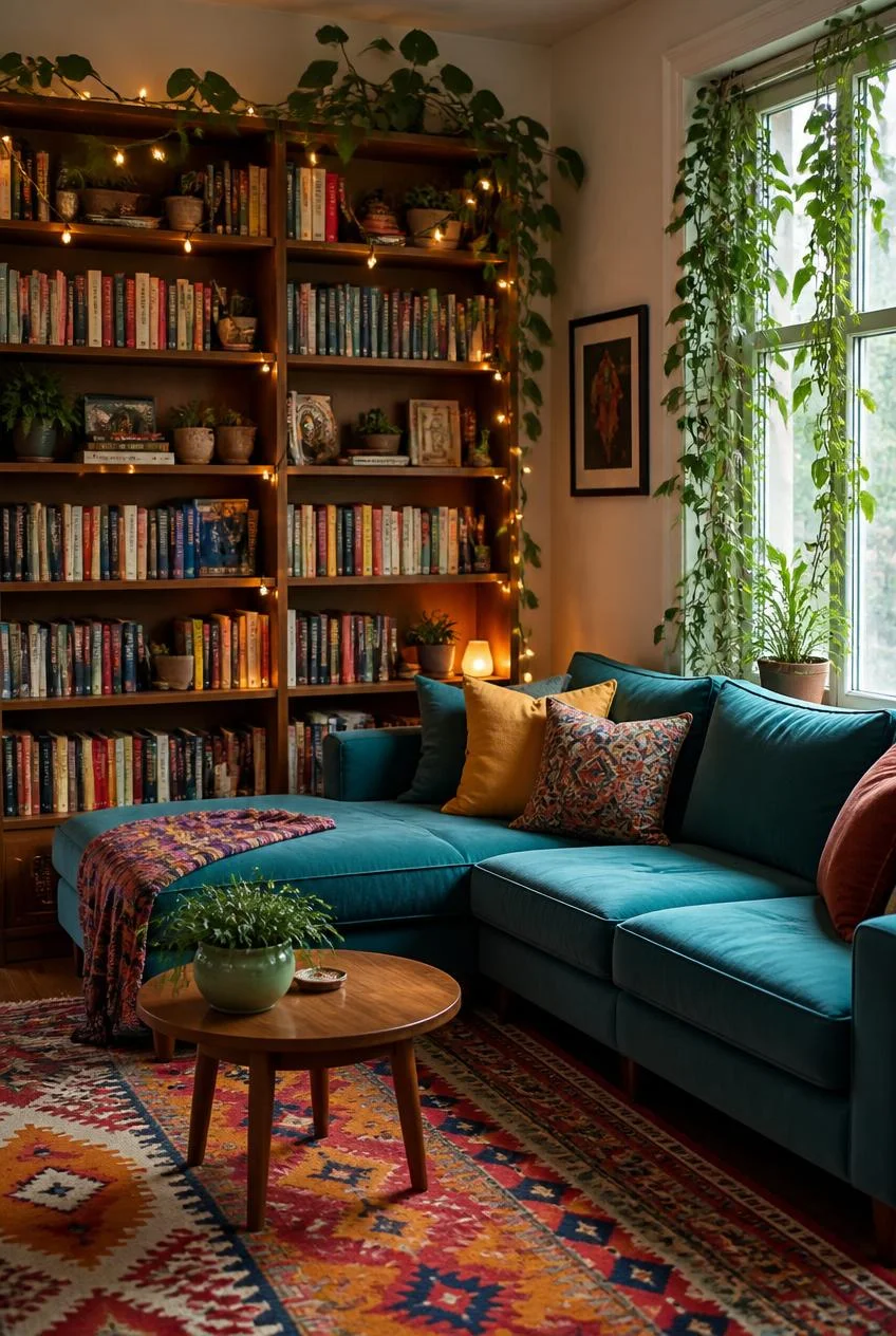 A Cozy Reading Corner With Color and Texture