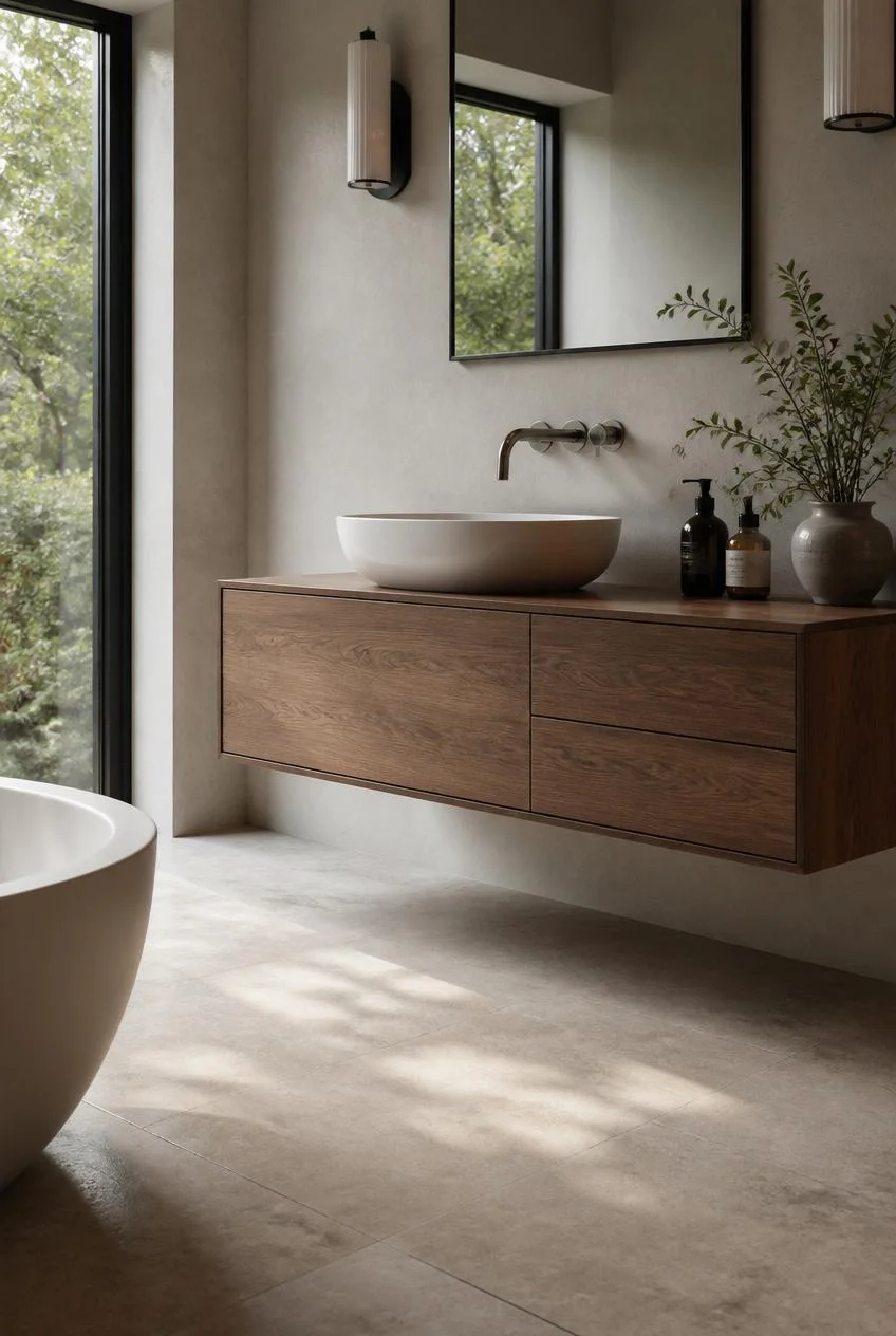 A Floating Vanity That Opens Up the Floor