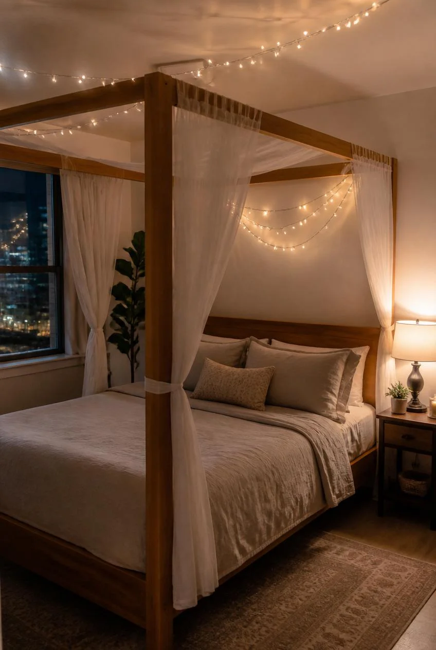 A Four Poster Bed Frame for Bedroom Drama