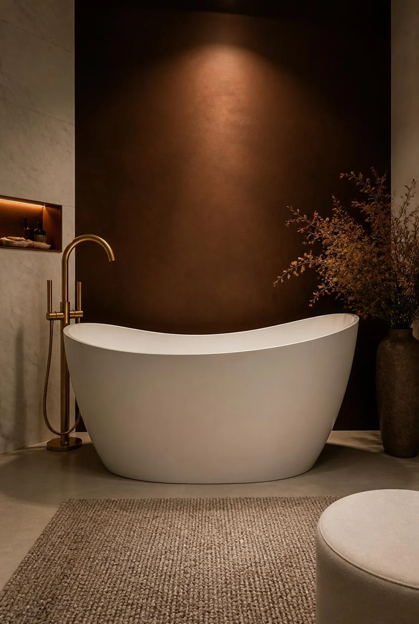 A Freestanding Soaking Tub as the Room's Focal Point