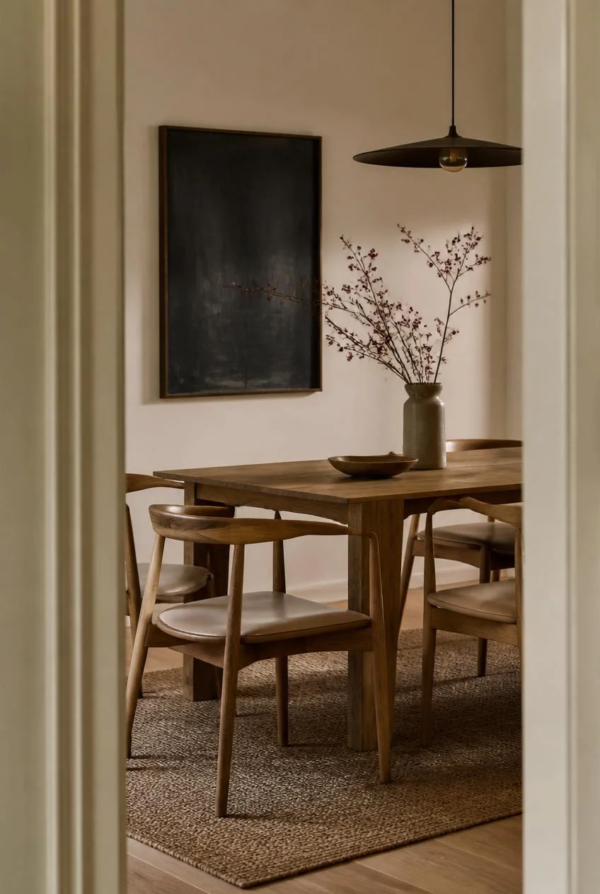 A Low Profile Dining Chair With Organic Curved Back
