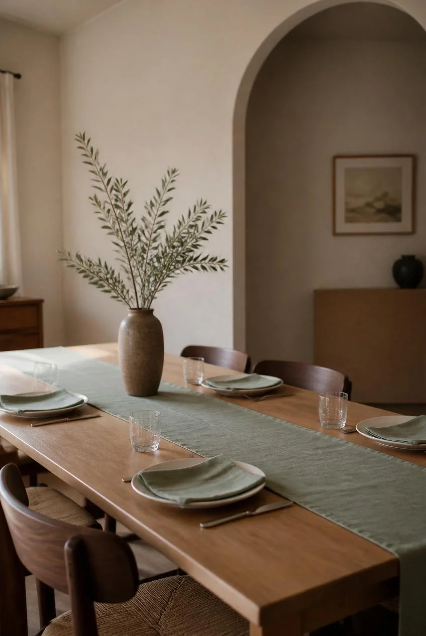 A Muted Accent Color Through Textiles Only
