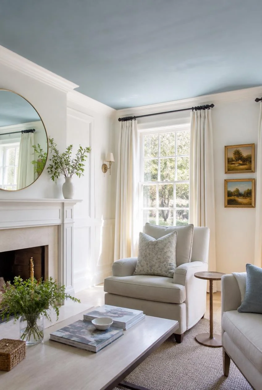 A Soft Blue Ceiling for Unexpected Depth
