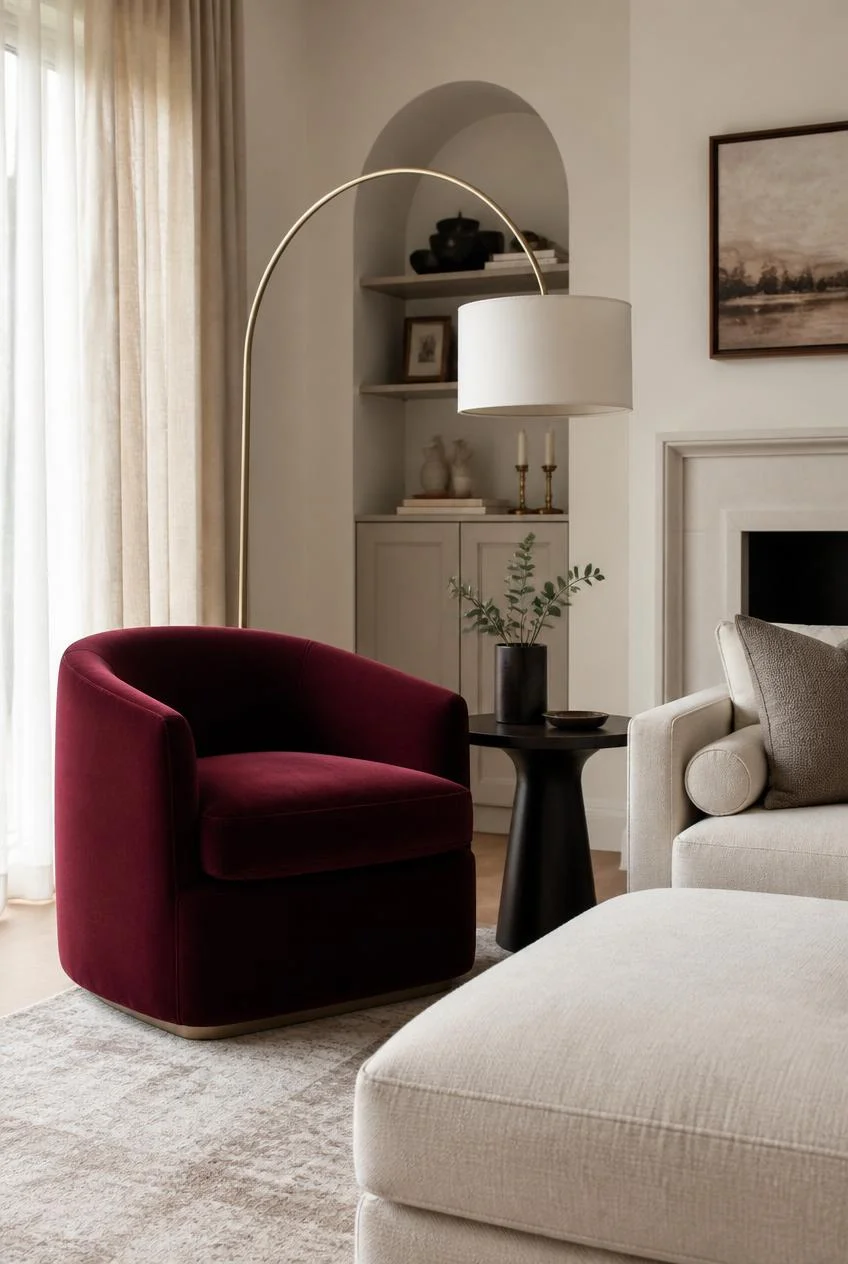 A Velvet Accent Chair in an Unexpected Color