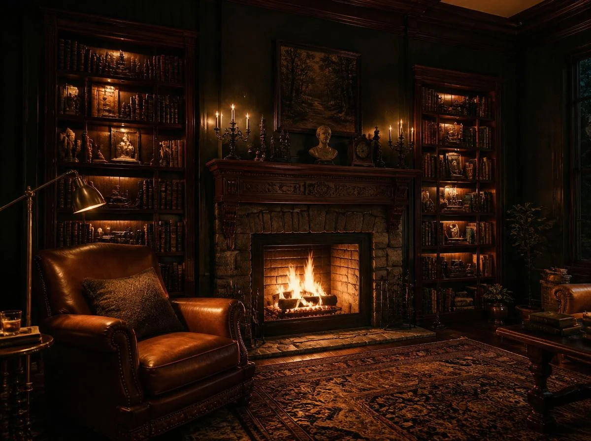 Add a Fireplace for the Ultimate Cozy Library