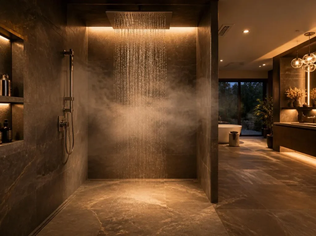 Add a Walk-In Shower with Rain Shower Head