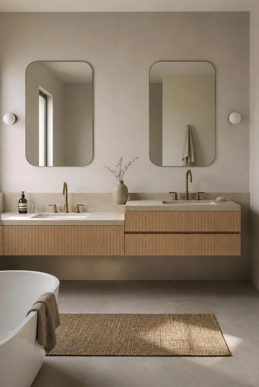 Asymmetrical Vanity Placement for Visual Interest