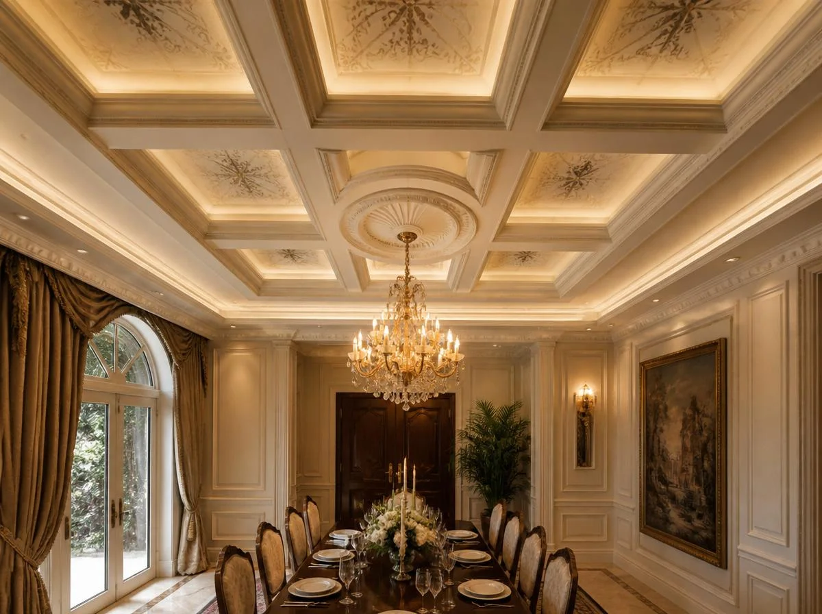 Bring Drama with Ceiling Medallions and Architectural Details