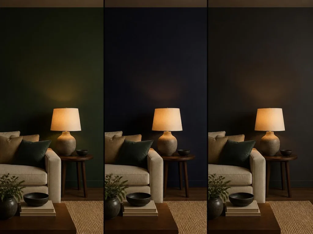 Choose a Deep Dark Wall Color as Your Foundation