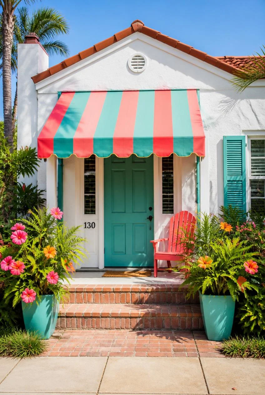 Colorful Fabric Awning