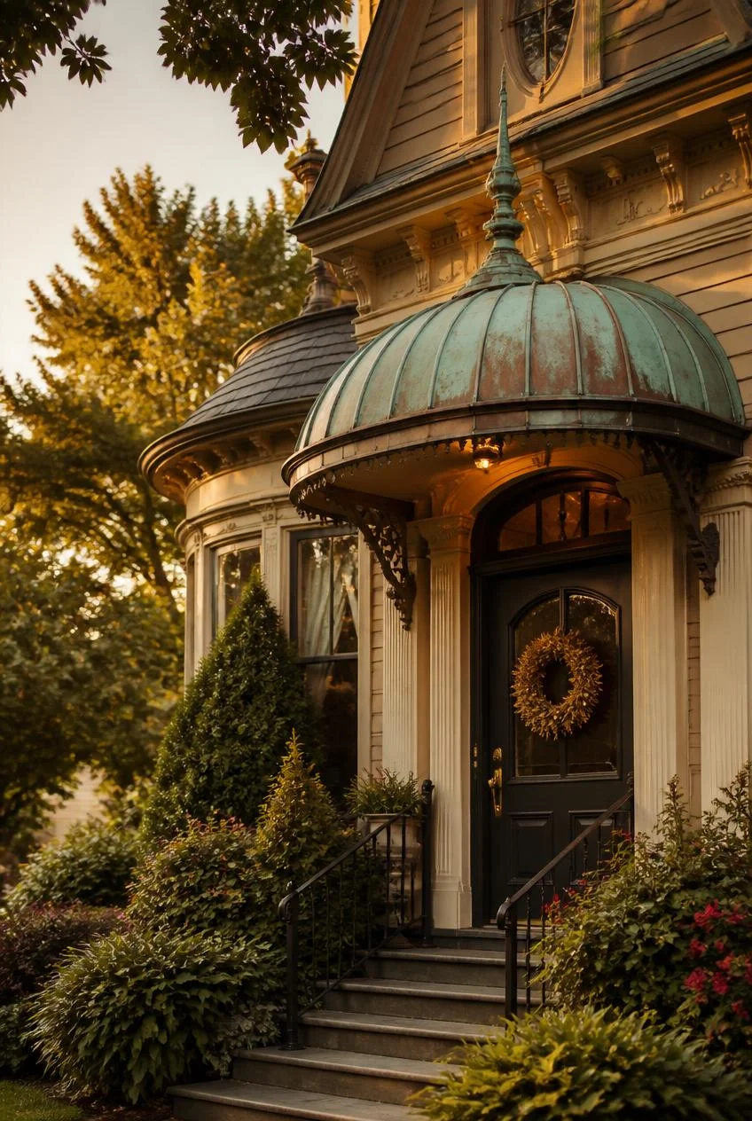 Copper Curved Dome Awning