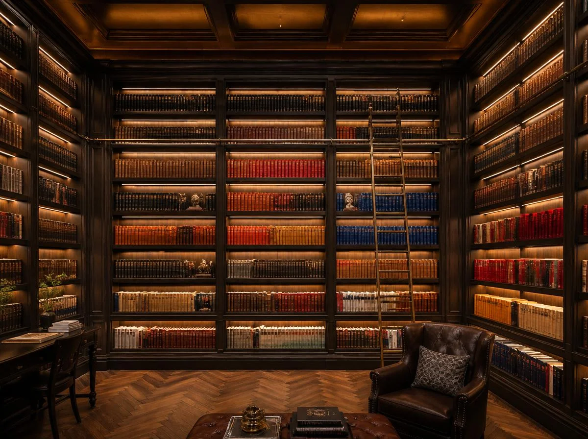 Design Floor-to-Ceiling Bookshelves for Maximum Drama