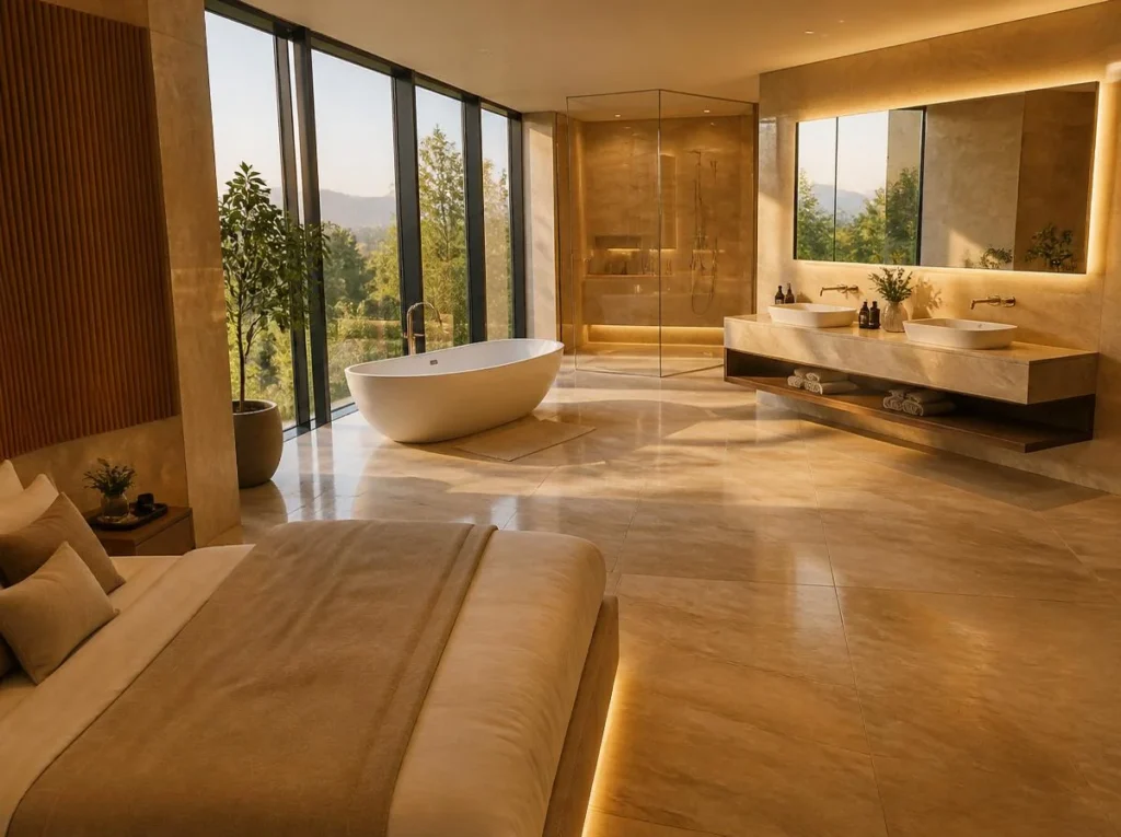Design an Open Concept Bathroom Suite