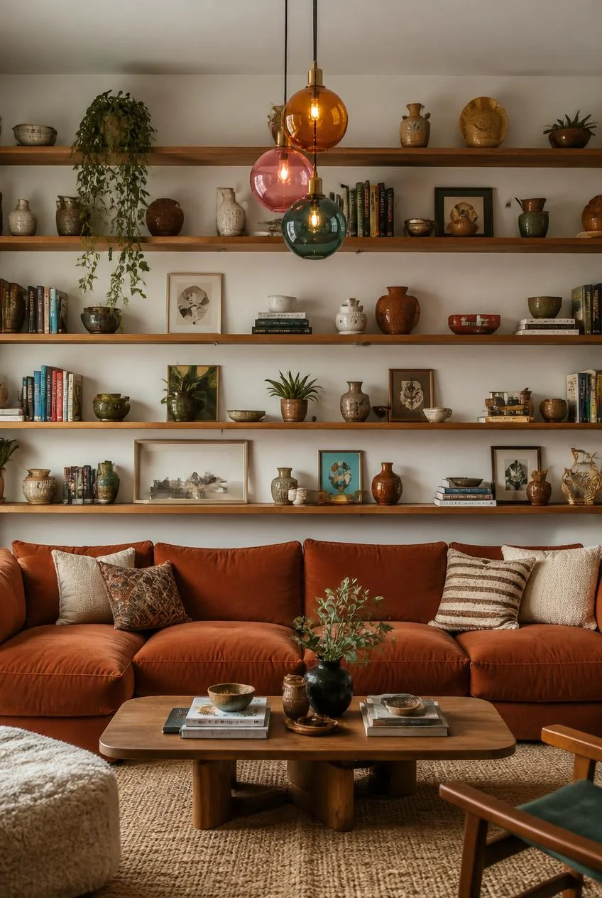 Floating Shelves as a Color Display