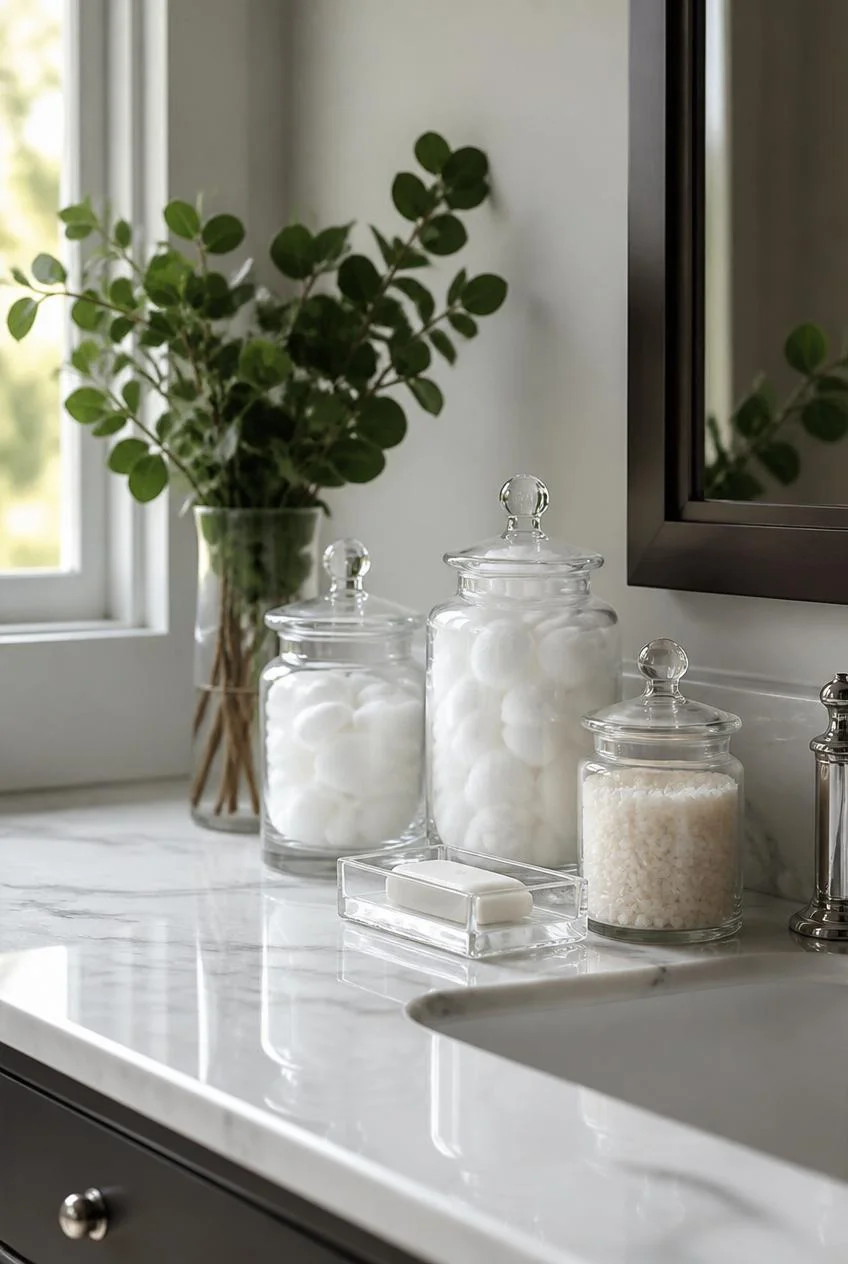 Glass Jars and Clear Containers for Organized Display