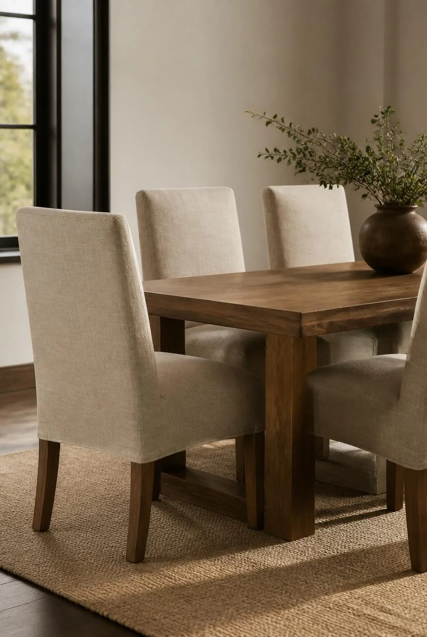 Linen Upholstered Dining Chairs for Softness and Texture