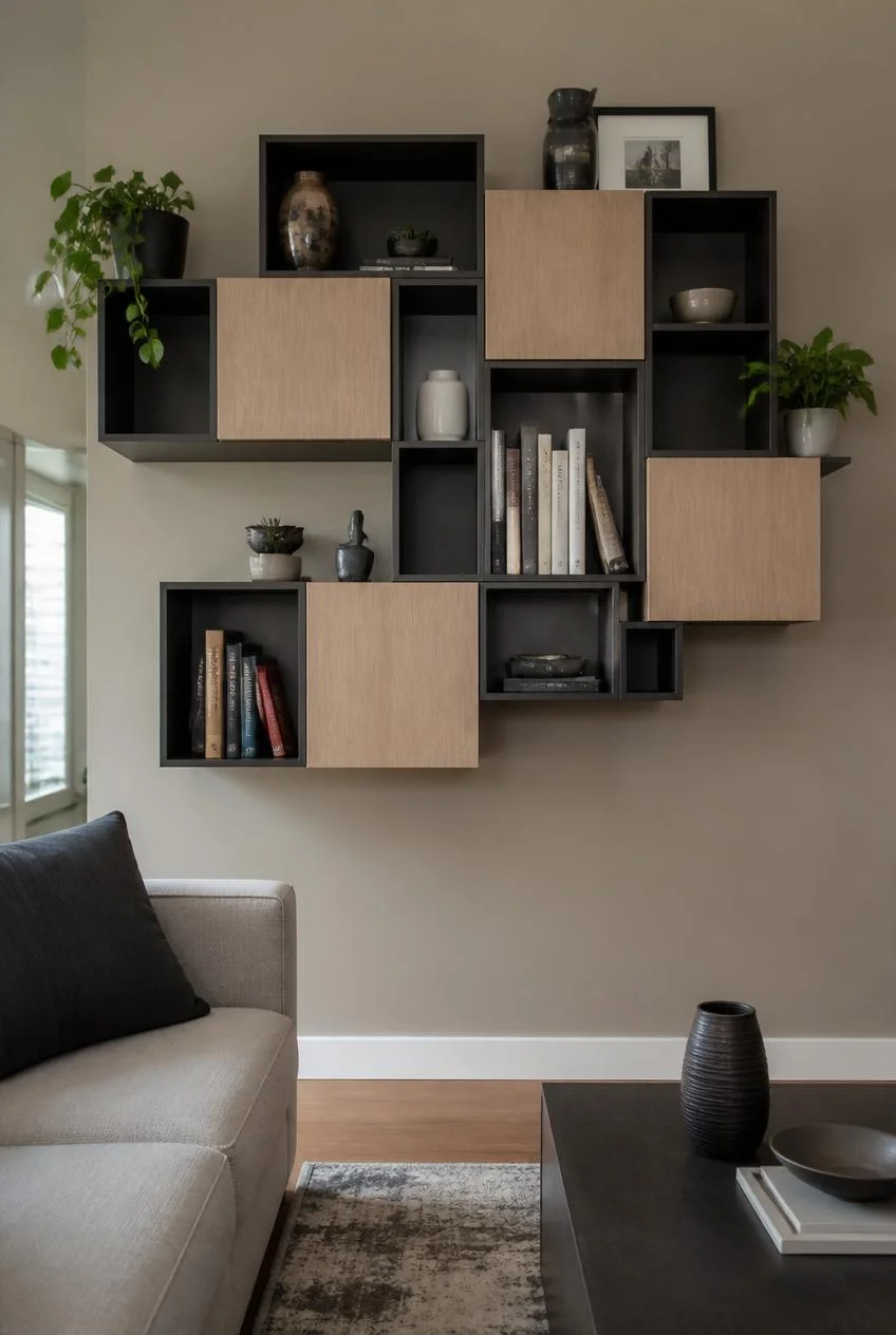 Modular Floating Shelves for a Flexible Layout