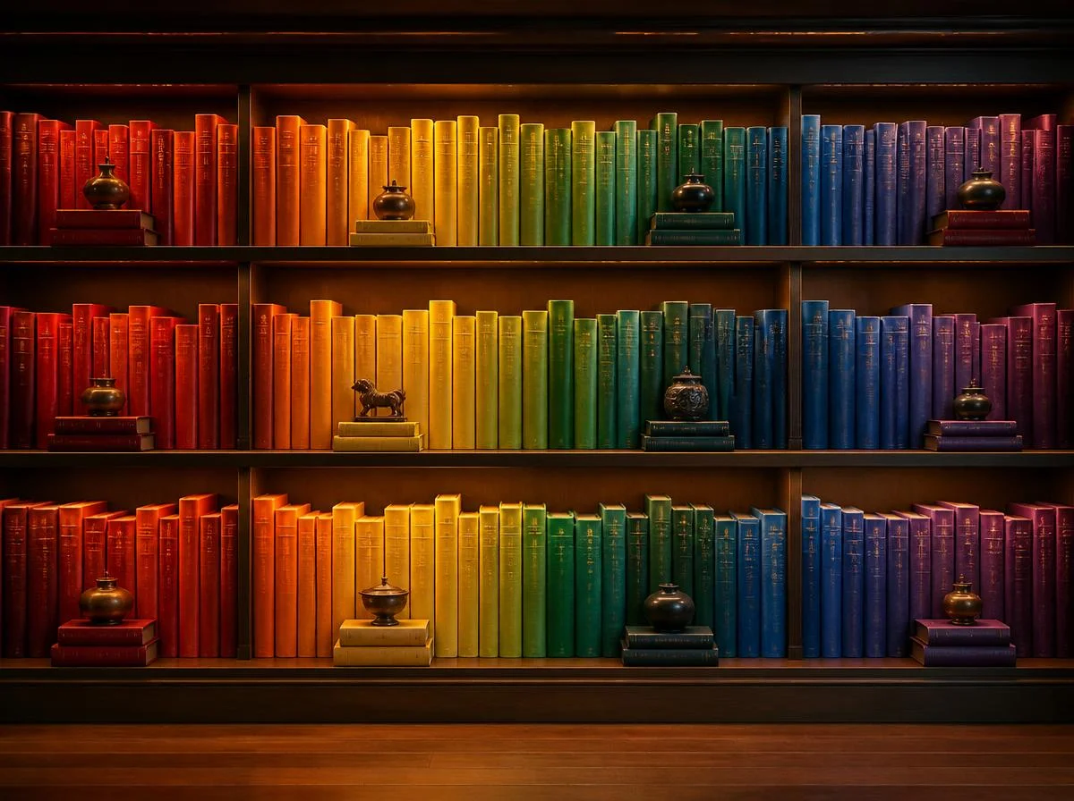Organize Your Books by Color for Visual Impact