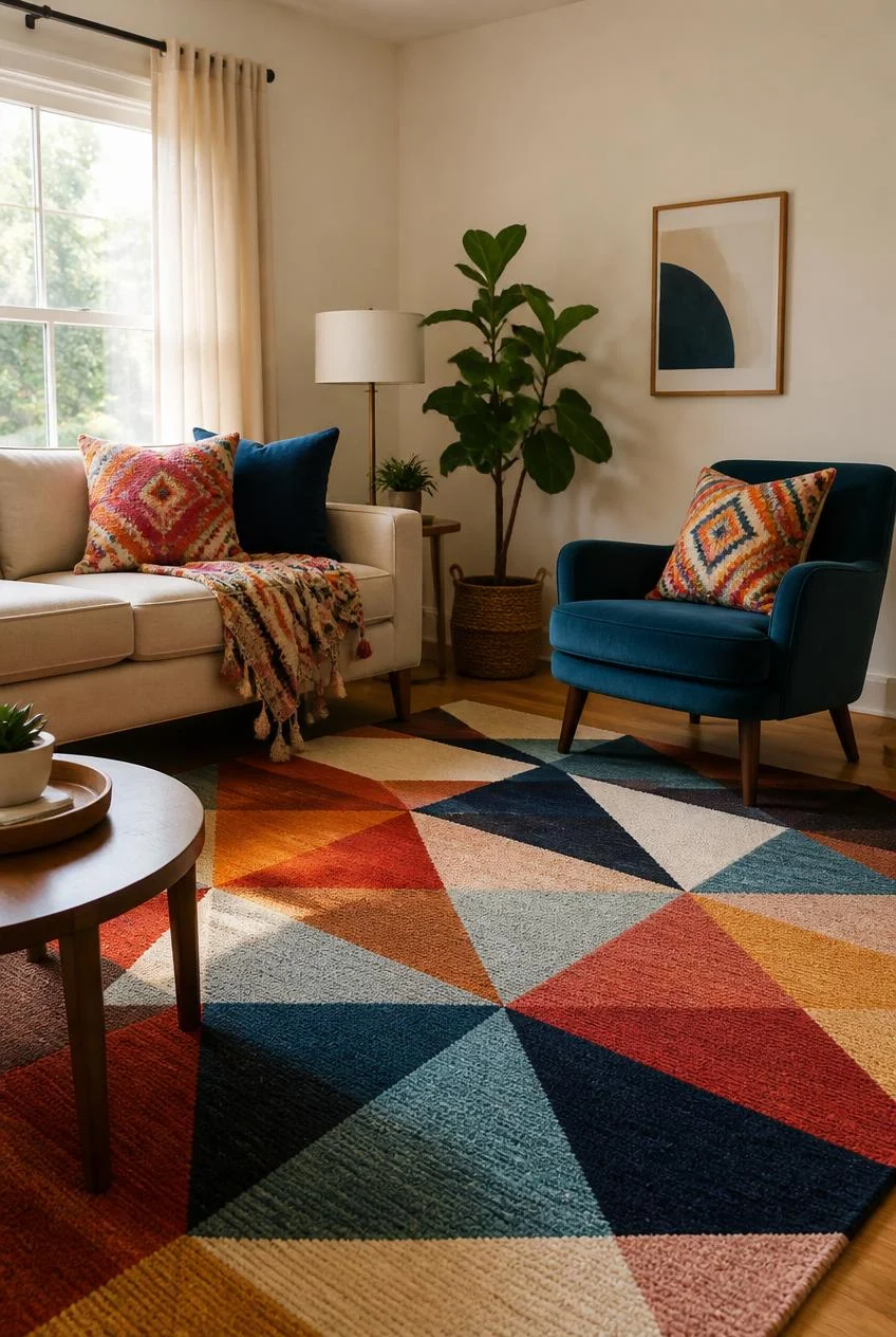 Rugs as the Room's Color Bridge