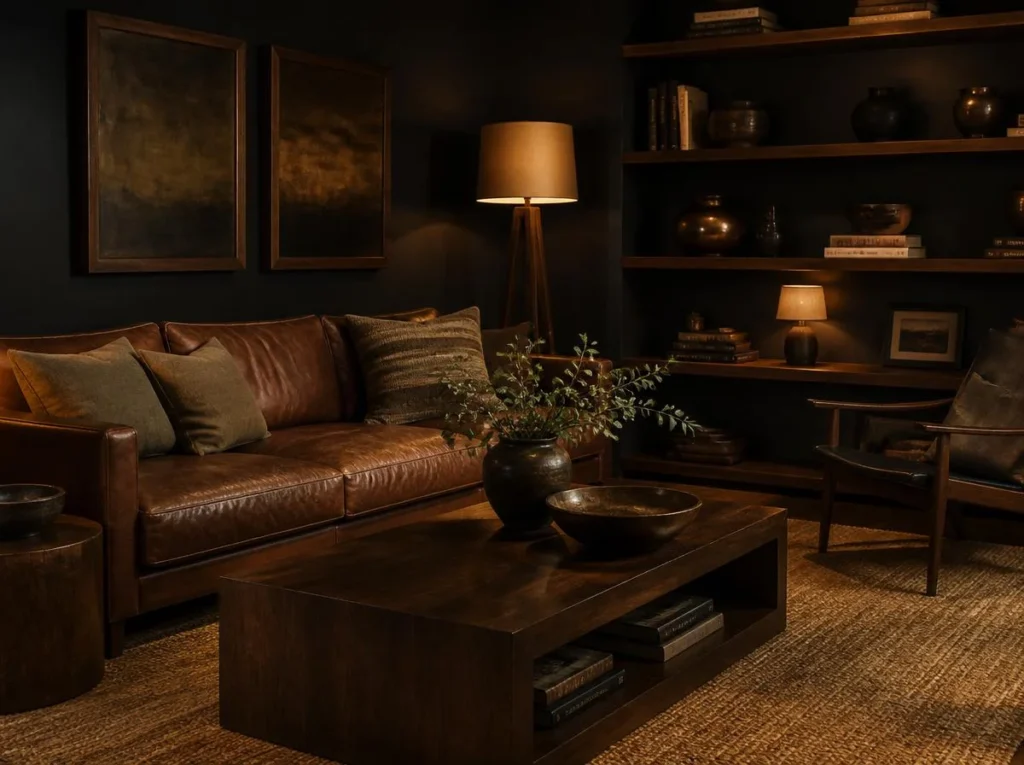 Style with Dark Wood and Natural Materials