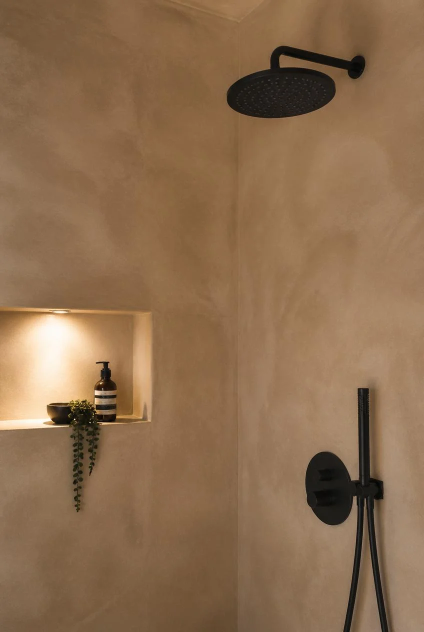 Textured Wall Finishes Like Tadelakt or Limewash