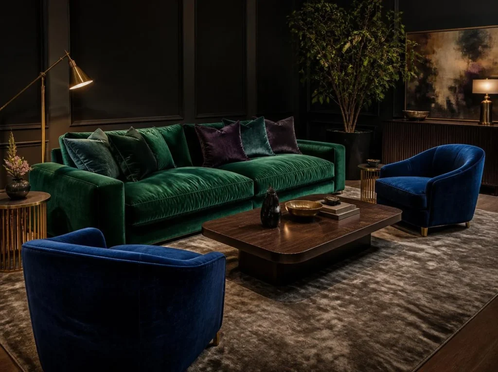 Use Velvet Furniture for Sensory Luxury