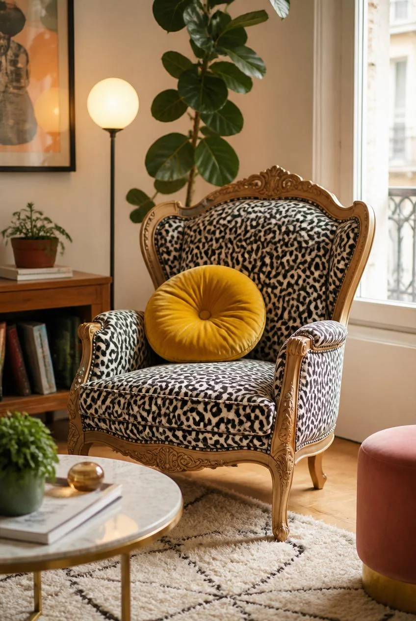 Vintage Thrifted Furniture as the Room's Anchor
