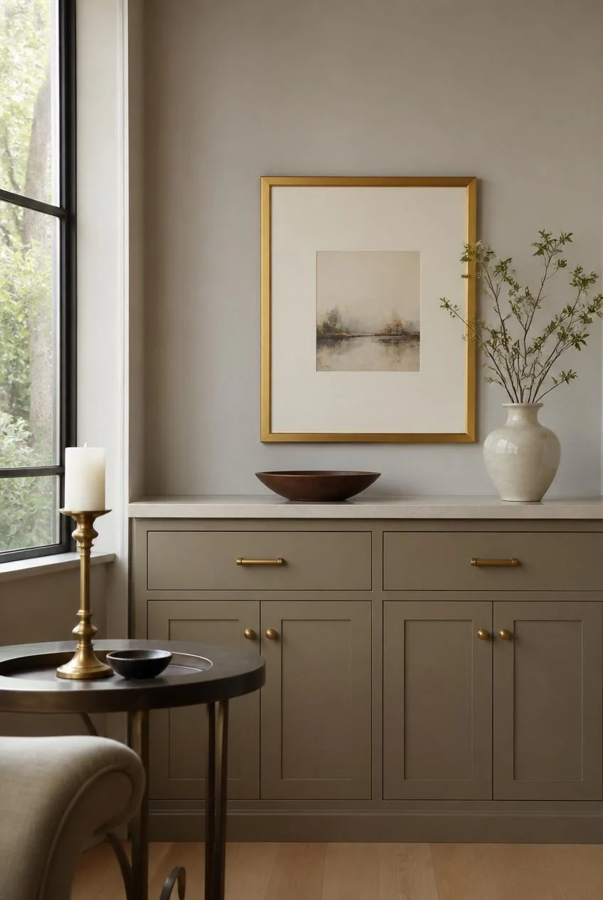 Warm Metallic Accents in Brass or Bronze