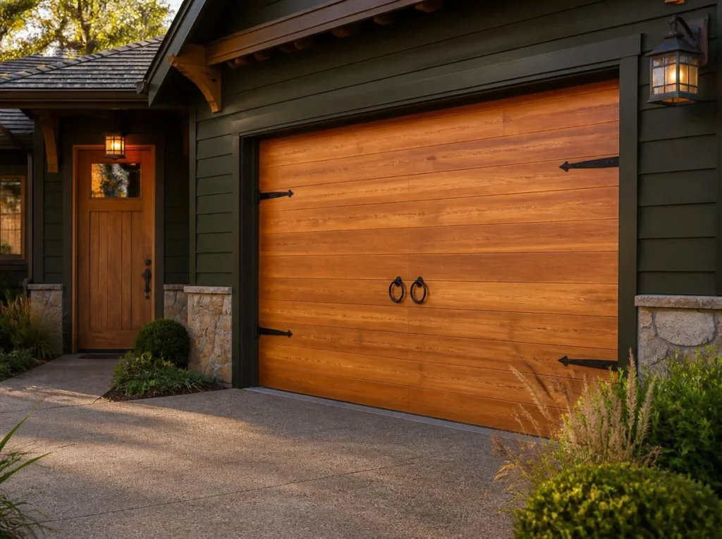 Wood Garage Door Designs for Natural Warmth