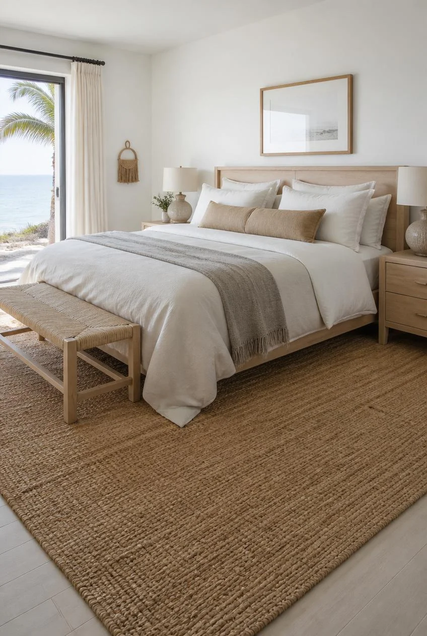 A Jute or Natural Fiber Rug With Generous Proportions