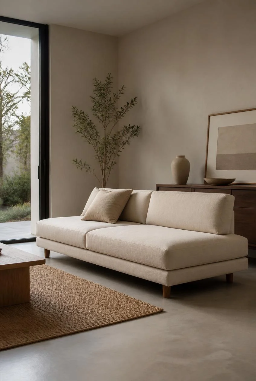 A Low-Profile Sofa With Clean Horizontal Lines